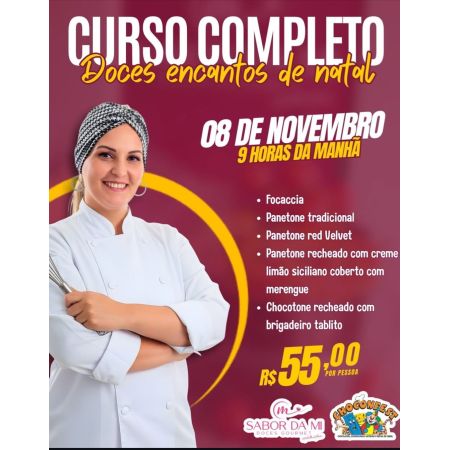 DOCES ENCANTOS DE NATAL: FOCACCIA, PANETONE TRADICIONAL, PANETONE REDVELVET, PANETONE RECHEADO COM LIMÃO SICILIANO BOBERTO COM MERENGUE E CHOCOTONE RECHEADO COM BRIGADEIRO TABLITO