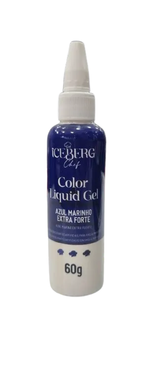 CORANTE LIQUID GEL ICEBERG 60 GR AZUL MARINHO EXTRA FORTE