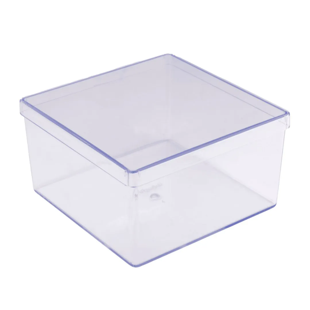 CAKE BOX BLUE STAR CRISTAL QUADRADA C/ TAMPA 1,5 LT