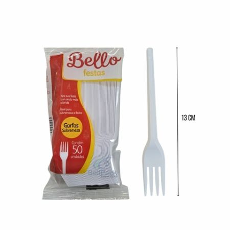 GARFO SOBREMESA BELLO FESTAS BRANCO C/50 UN