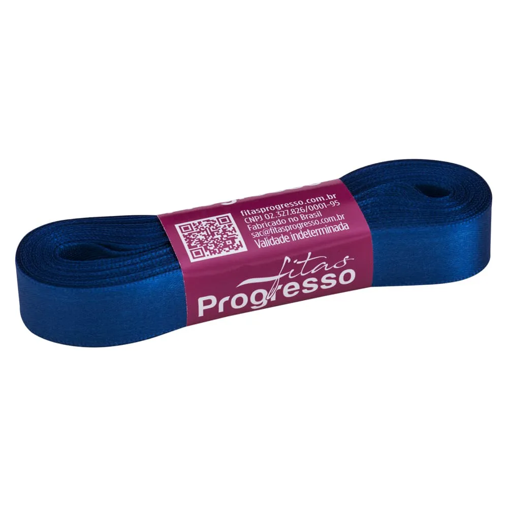 FITA PROGRESSO CETIM 10 MM X 10 MT COR 276 AZUL PAVAO