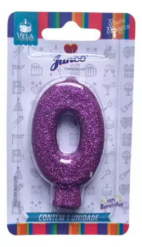VELA JUNCO LIVE COLORS GLITTER LILAS Nº 0