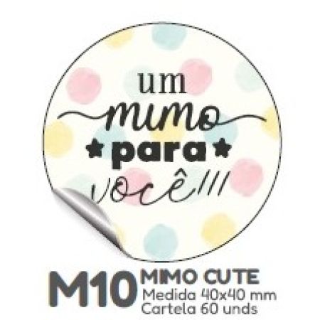 ETIQUETA P/ BOMBOM HIPER EMB. UM MIMO CUTE M10