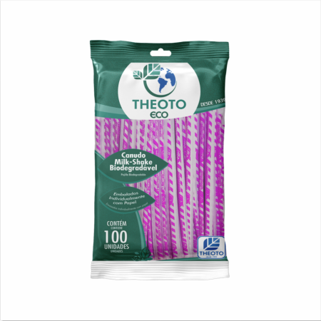 CANUDOS PLASTICOS THEOTO BIOD. FLEXIVEL MILKSHAKE C/100 UN
