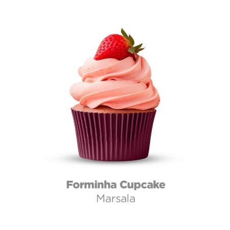FORMINHA CUPCAKE PLAC MINI C/45 UN MARSALA