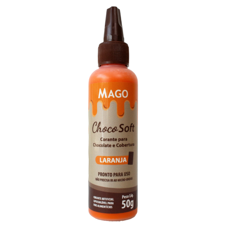 CORANTE SOFT GEL P/ CHOCOLATE MAGO 50 ML LARANJA