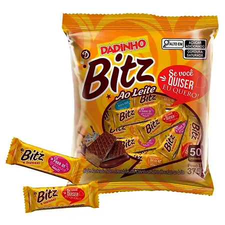 BOMBOM DADINHO BITZ AO LEITE 375 GR
