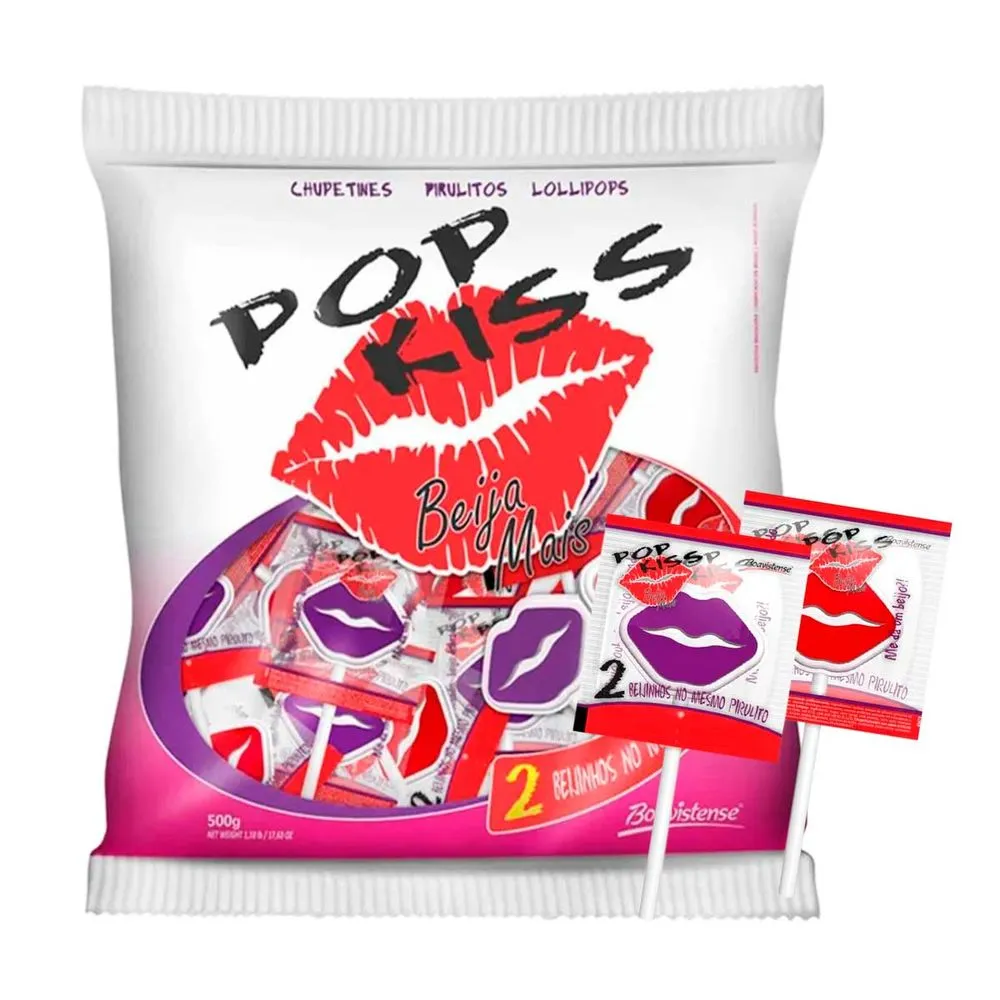 PIRULITO FLORESTAL POP KISS BEIJA MAIS 500 GR