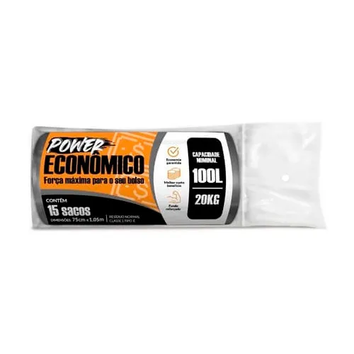 SACO DE LIXO VALGROUP 100 LITROS C/15 SACOS