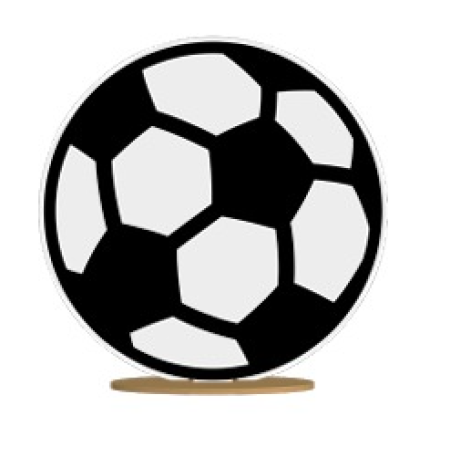 ENFEITE DE MESA GRINTOY MDF FUTEBOL BOLA BRANCA