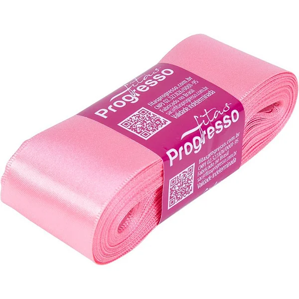FITA PROGRESSO CETIM 38 MM X 10 MT COR 009 ROSA PETALA