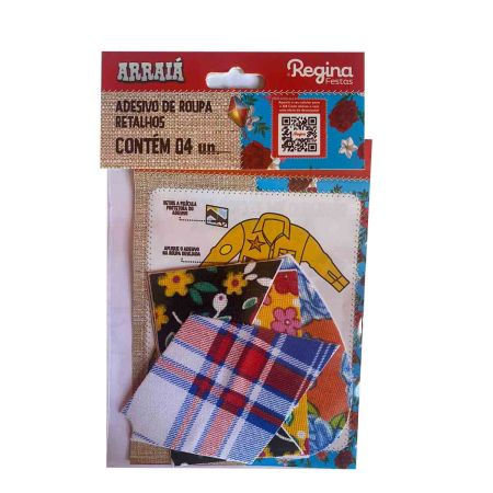 JUNINA ADESIVO DE ROUPA REGINA RETALHO 1 ARRAIA C/04 UN