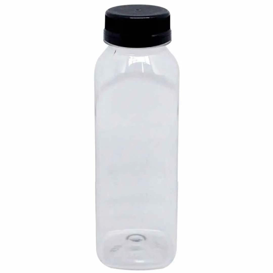 GARRAFA PLASTICA PLASTRIB 500 ML C/ TAMPA PRETA C/10 UN