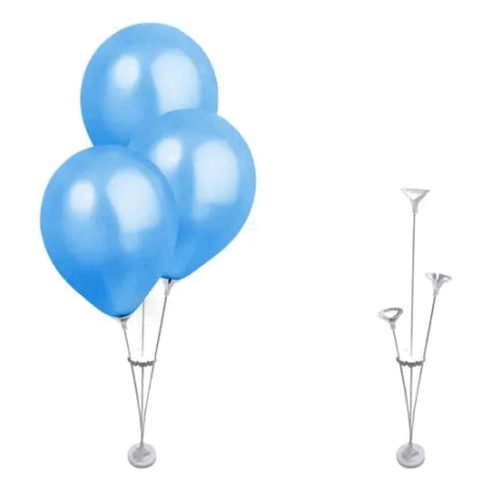 SUPORTE P/ BALOES PLASTICO COM BASE PEQ 03 HASTES LOURENSSON