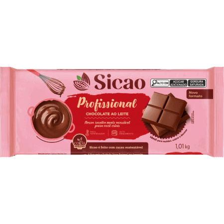CHOCOLATE SICAO PROFISSIONAL AO LEITE 1,01 KG