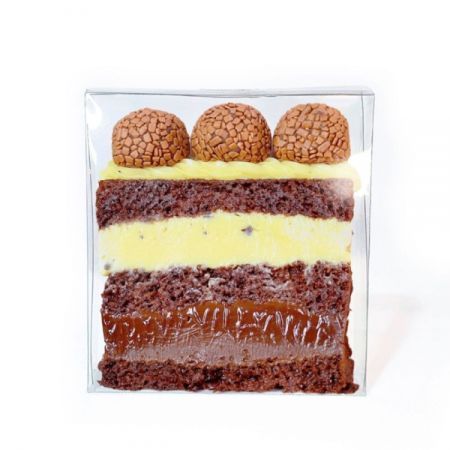 EMBALAGEM P/ BOLO FLIP BOX FATIA CRISTAL C/10 UN