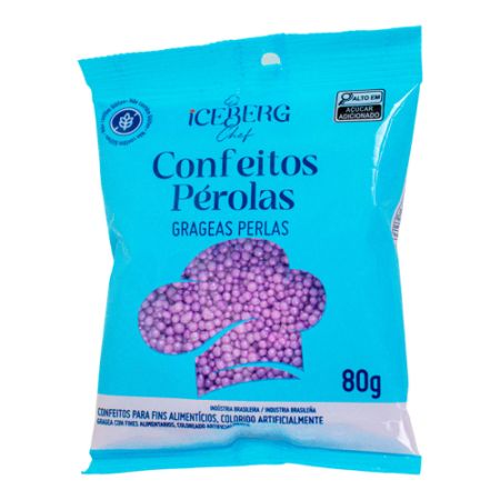 CONFEITO MICANGA COLORIDA ICEBERG 80 GR COLORIDO ROSA