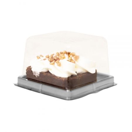 BASE PARA CUPCAKE FLIP CAKE BOX QUADRADO CRISTAL C/10 UN