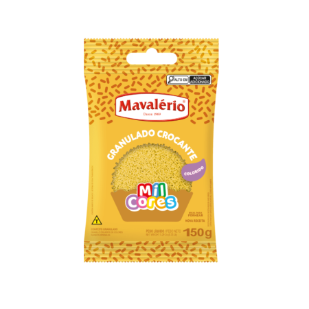 GRANULADO MIL CORES CROCANTE 150 GR AMARELO MAVALERIO