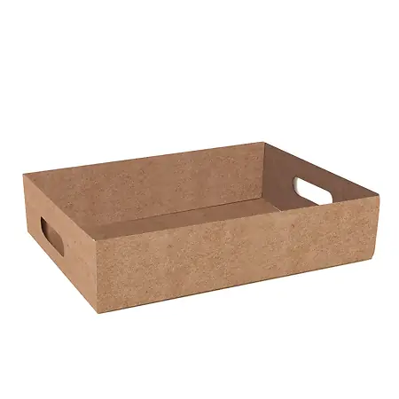 CAIXA BANDEJA CROMUS TAM. P 22X15X6 KRAFT PARDO