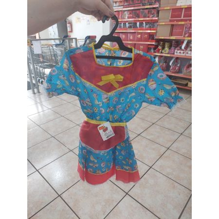 JUNINA ROUPA BELLA FESTA VESTIDO MOCINHA S/ BERMUDA C/ AV - G