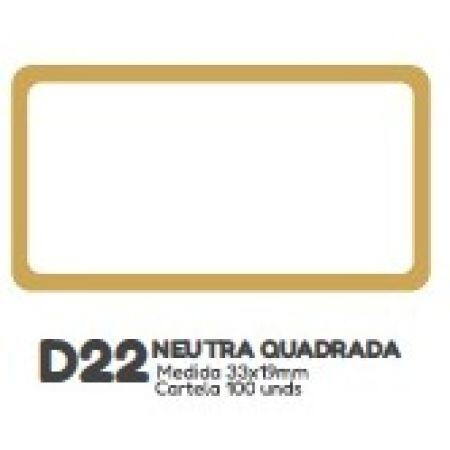 ETIQUETA P/ BOMBOM HIPER EMB. NEUTRA QUADRADA D22