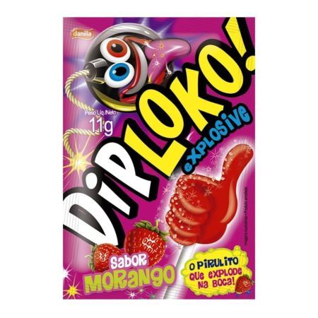 PIRULITO DIPLOKO MORANGO UNITARIO
