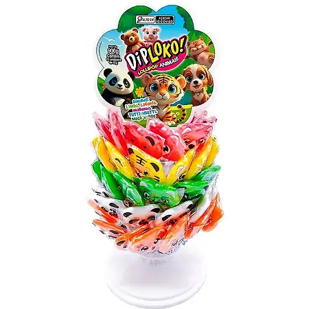 PIRULITO DIPLOKO LOLLIPOP ZOO UNITARIO