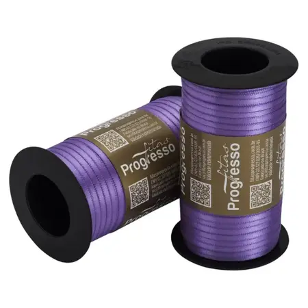 FITA PROGRESSO CETIM DUPLO 04 MM X 100 MT COR 245 LILAS