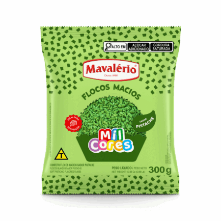 FLOCOS CHOCOLATE MAVALERIO MACIO PISTACHE 300 GR