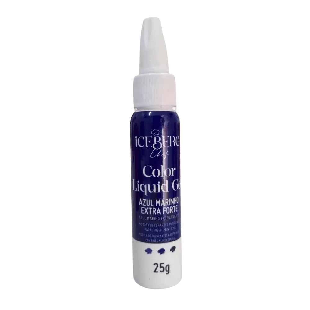 CORANTE LIQUID GEL ICEBERG 25 GR AZUL MARINHO EXTRA FORTE