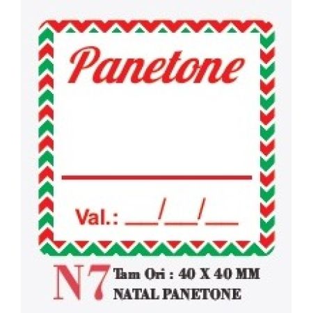 NATAL ETIQUETA P/ BOMBOM HIPER EMB. PANETONE QUADRADO N7