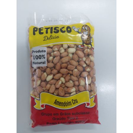 AMENDOIM PETISCO DELICIA CRU 500 GR