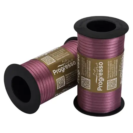 FITA PROGRESSO CETIM DUPLO 04 MM X 100 MT COR 344 ROSE