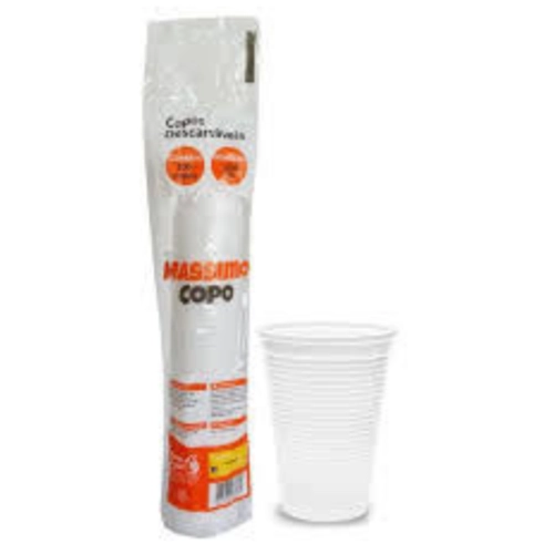COPO DESCARTAVEL MASSIMOCOPO 300 ML CRISTAL PS C/100 UN