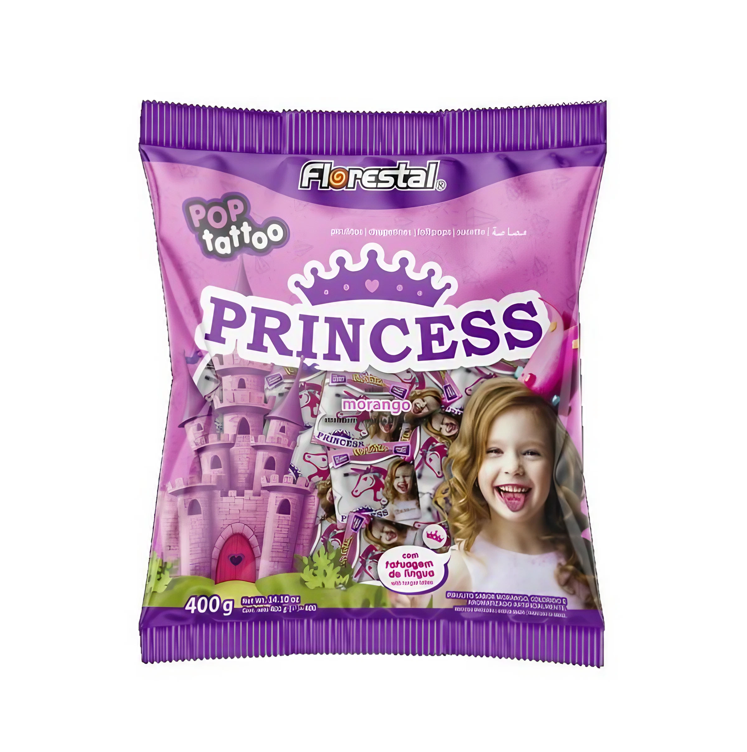PIRULITO FLORESTAL POP TATTOO PRINCESS 400 GR