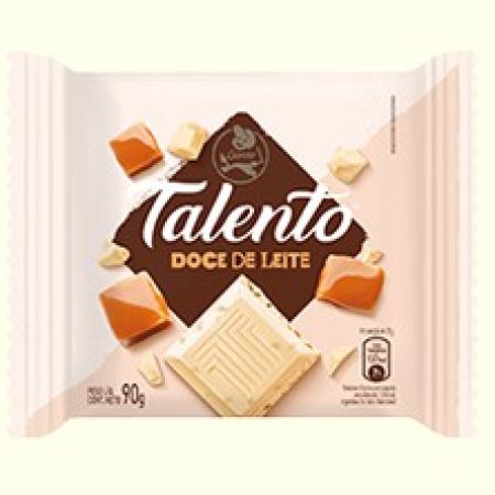 CHOCOLATE BARRINHA GAROTO TALENTO BRANCO RECH DOCE DE LEITE 85 GR