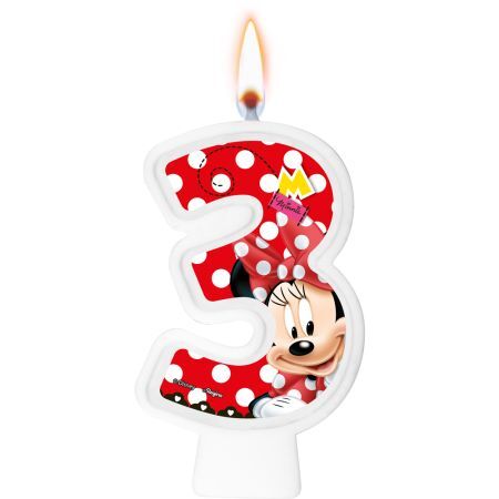 VELA REGINA NUMERAL MINNIE RED Nº 3