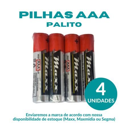 PILHA COMUM PALITO AAA C/04 UN MAXX