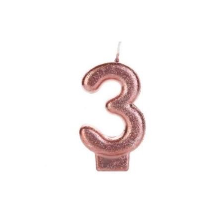 VELA SILVER PEQ GLITTER ROSE GOLD N 3