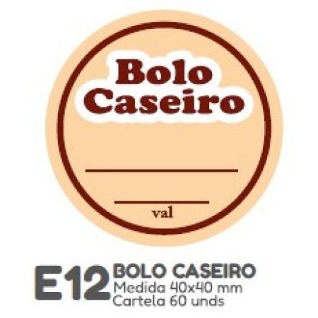 ETIQUETA P/ BOMBOM HIPER EMB. BOLO CASEIRO E12