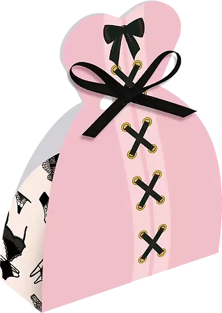 CAIXA P/ LEMBRANCINHA JUNCO CHA DE LINGERIE VESTIDO C/08 UN