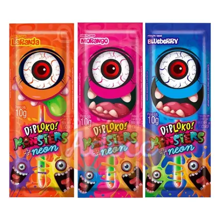 PIRULITO DIPLOKO FRUTAS NEON MONSTER UNITARIO