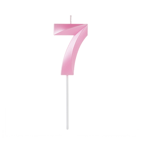 VELA SILVER DESIGN MINI ROSA Nº 7