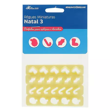 NATAL CORTADOR PLASTICO BLUE STAR KIT REGUAS MINIATURAS NATAL 3