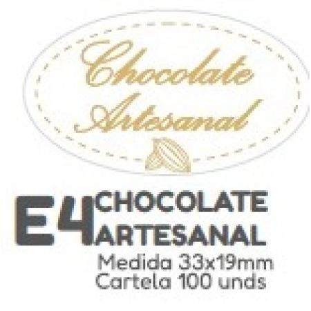 ETIQUETA P/ BOMBOM HIPER EMB. CHOCOLATE ARTESANAL E4