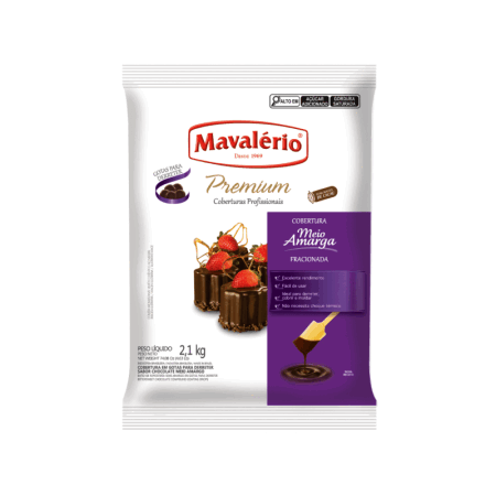 COBERTURA MAVALERIO GOTAS PREMIUM MEIO AMARGO 2,1 KG
