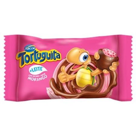 BOMBOM ARCOR TORTUGUITA MORANGO UNITARIO