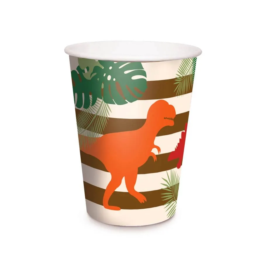 COPO PAPEL 240 ML CROMUS MUNDO DOS DINOSSAUROS C/08 UN