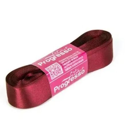 FITA PROGRESSO CETIM 22 MM X 10 MT COR 389 VINHO